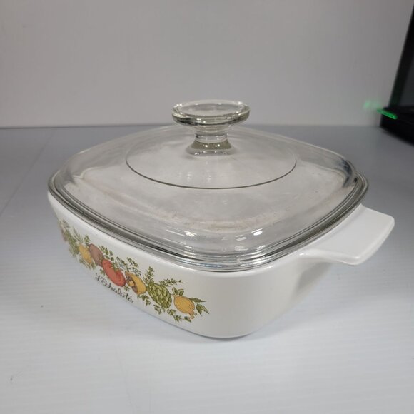 Corningware Spice Of Life A-1-B‎ 1 Liter 1 Quart Baking Dish W/ Lid L'Echalote - Picture 8 of 11